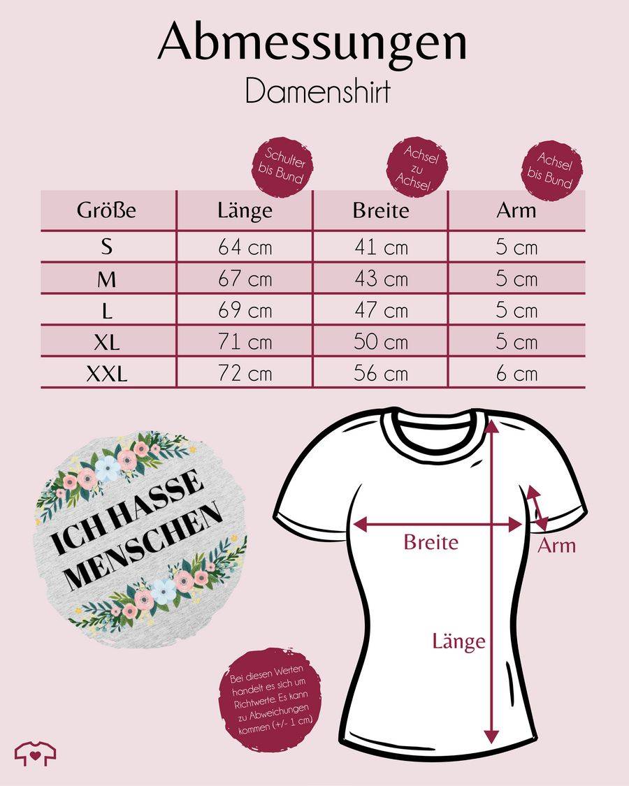 Shirtracer Ich Hasse Menschen Floral: T-Shirt Turnbeutel Shirtracer