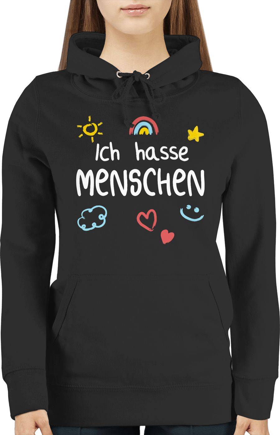 Shirtracer Ich Hasse Menschen Kinderschrift - Weiß Shirts & Mehr Shirtracer