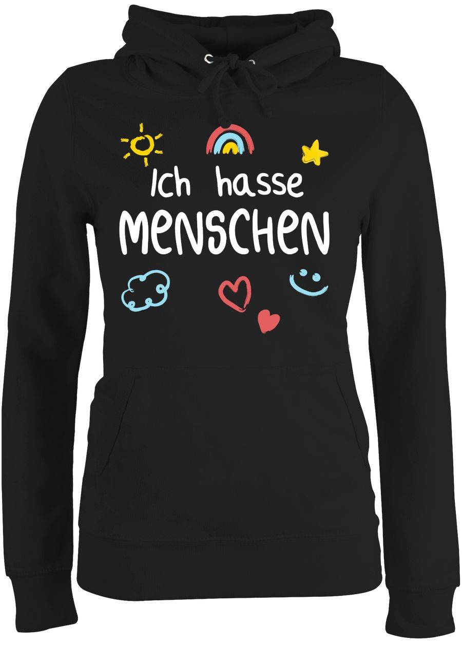 Shirtracer Ich hasse Menschen Kinderschrift - weiß Shirts & Mehr Shirtracer