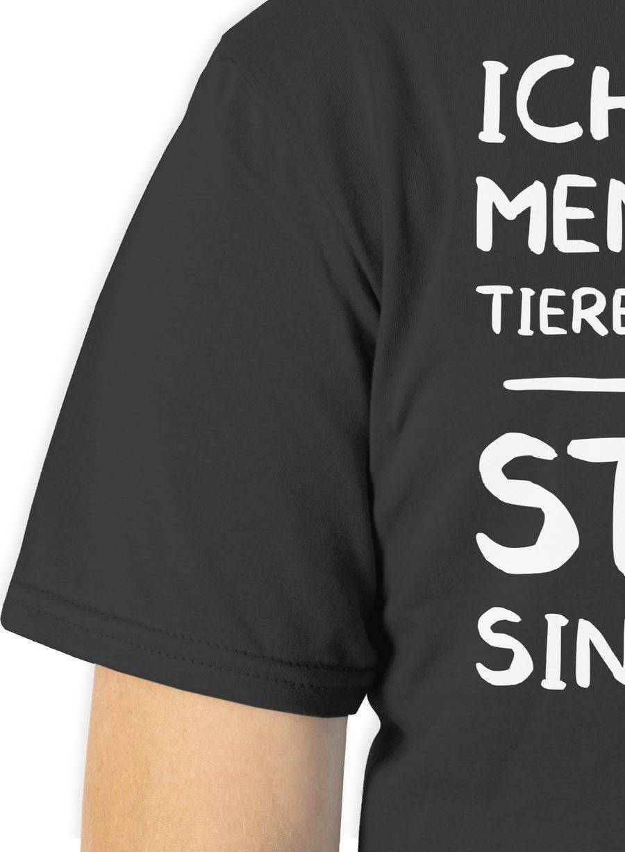 Shirtracer Ich Hasse Menschen Tiere Und Pflanzen Steine Sind Okay: T-Shirt Turnbeutel Shirtracer