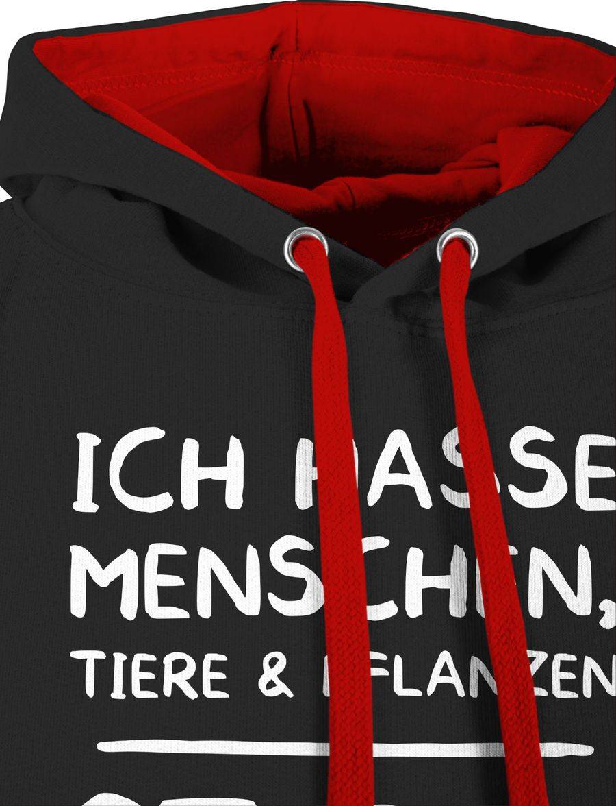 Shirtracer Ich Hasse Menschen Tiere Und Pflanzen Steine Sind Okay: T-Shirt Turnbeutel Shirtracer