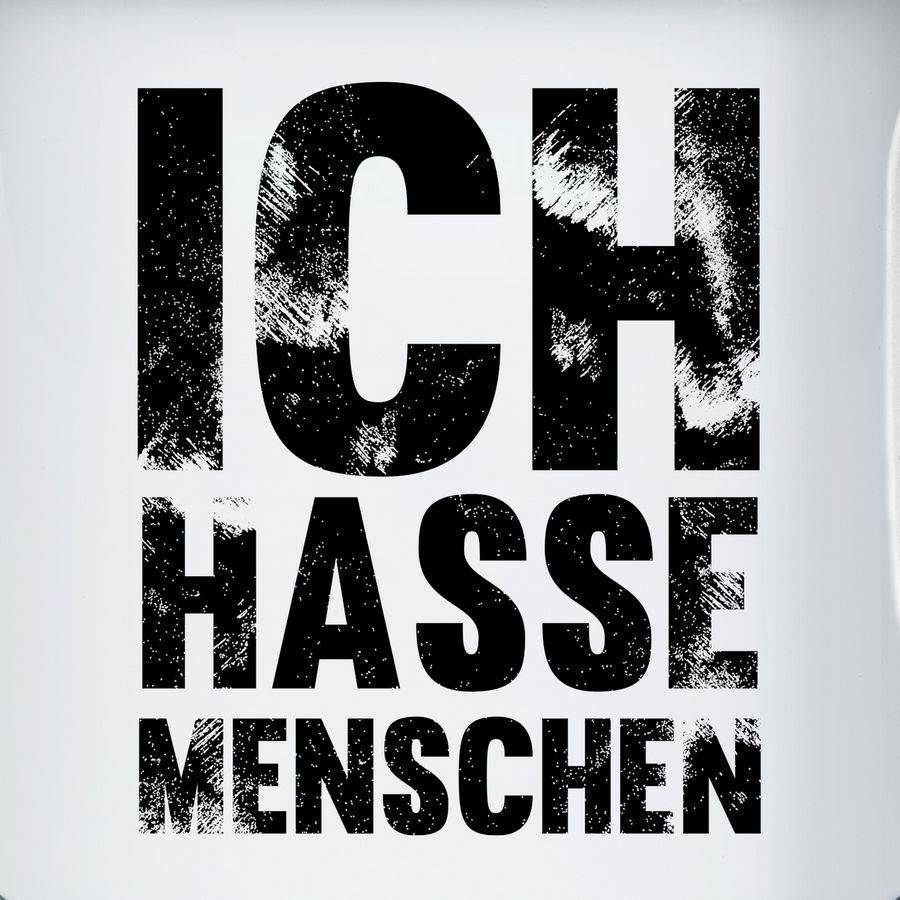 Shirtracer Ich Hasse Menschen Vintage Effekt - Schwarz Shirts & Mehr Shirtracer