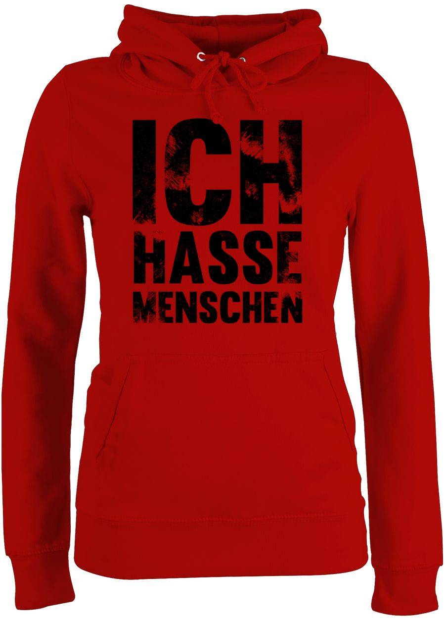Shirtracer Ich hasse Menschen Vintage Effekt - Schwarz Shirts & Mehr Shirtracer