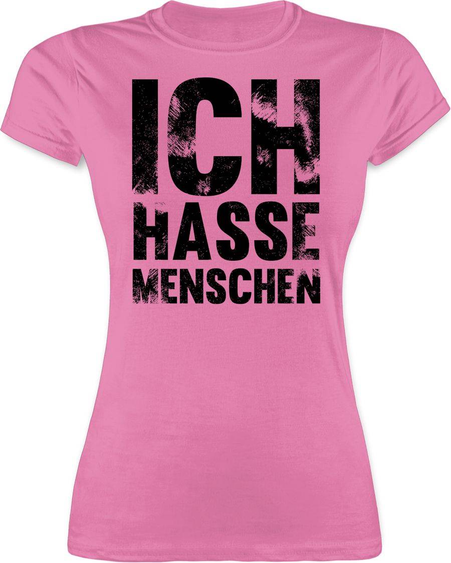 Shirtracer Ich hasse Menschen Vintage Effekt - Schwarz Shirts & Mehr Shirtracer