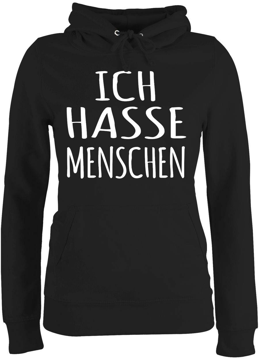 Shirtracer Ich hasse Menschen - weiß Shirts & Mehr Shirtracer