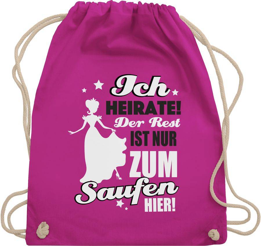 Shirtracer Ich heirate! Der Rest ist nur zum saufen hier! Braut Silhouette: Tshirt Rucksack Shirtracer