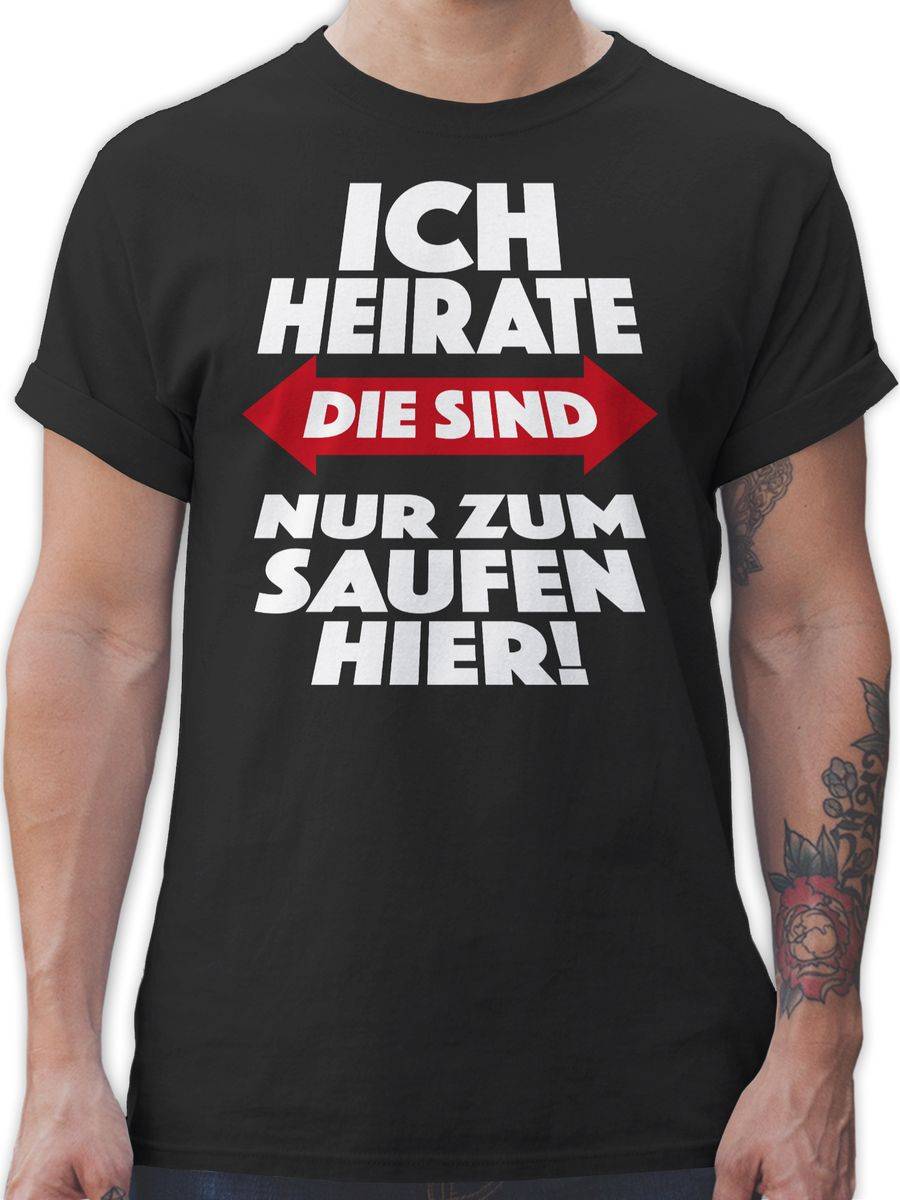 Shirtracer Ich heirate Die sind nur zum saufen hier!: T-Shirt Gym Bag Shirtracer