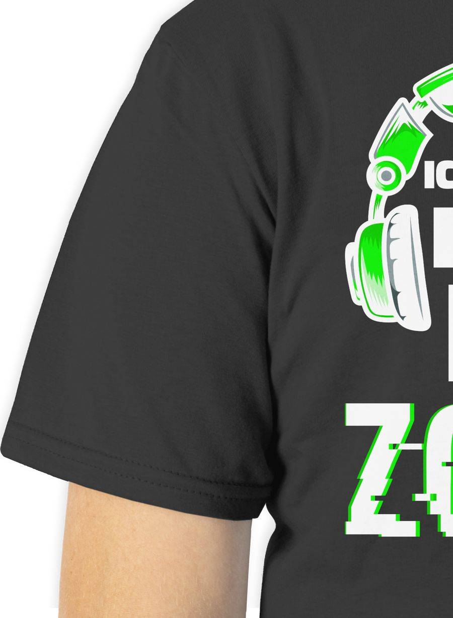 Shirtracer Ich Hör Dich Nicht Ich Zocke Headset Glitch Weiß Grün: Tshirt Rucksack Shirtracer