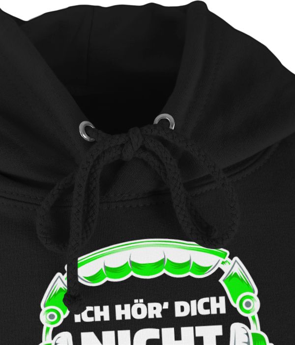 Shirtracer Ich Hör Dich Nicht Ich Zocke Headset Glitch Weiß Grün: Tshirt Rucksack Shirtracer