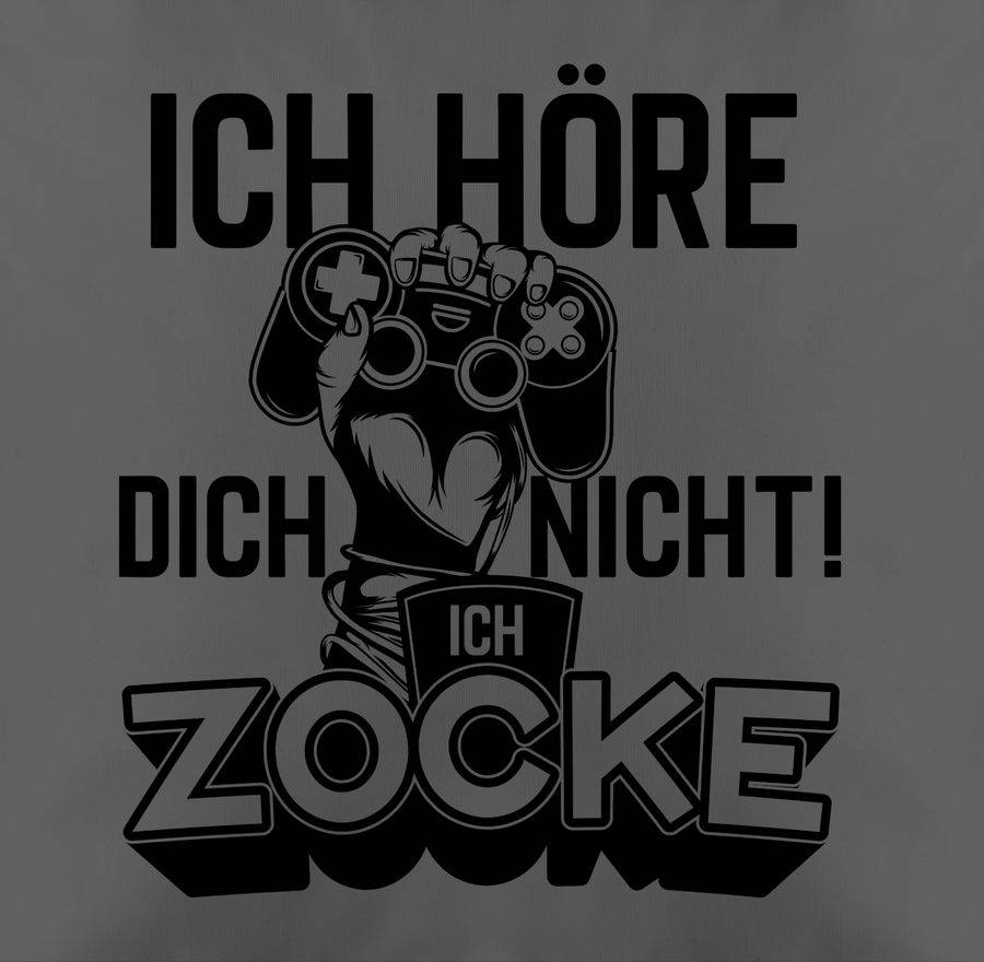 Shirtracer Ich Höre Dich Nicht Ich Zocke Controller Hand Schwarz: T-Shirt Rucksack Shirtracer