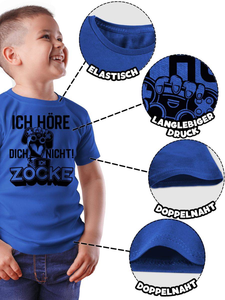 Shirtracer Ich Höre Dich Nicht Ich Zocke Controller Hand Schwarz: T-Shirt Rucksack Shirtracer