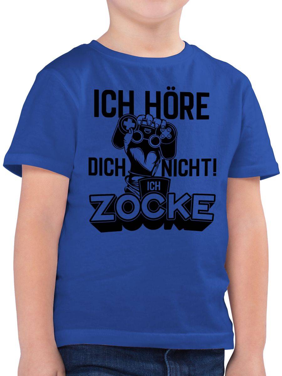 Shirtracer Ich höre dich nicht ich zocke Controller Hand Schwarz: T-Shirt Rucksack Shirtracer