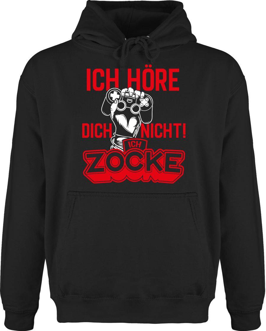 Shirtracer Ich höre dich nicht ich zocke Controller Hand Weiß Rot: T-Shirt Gym Bag Shirtracer