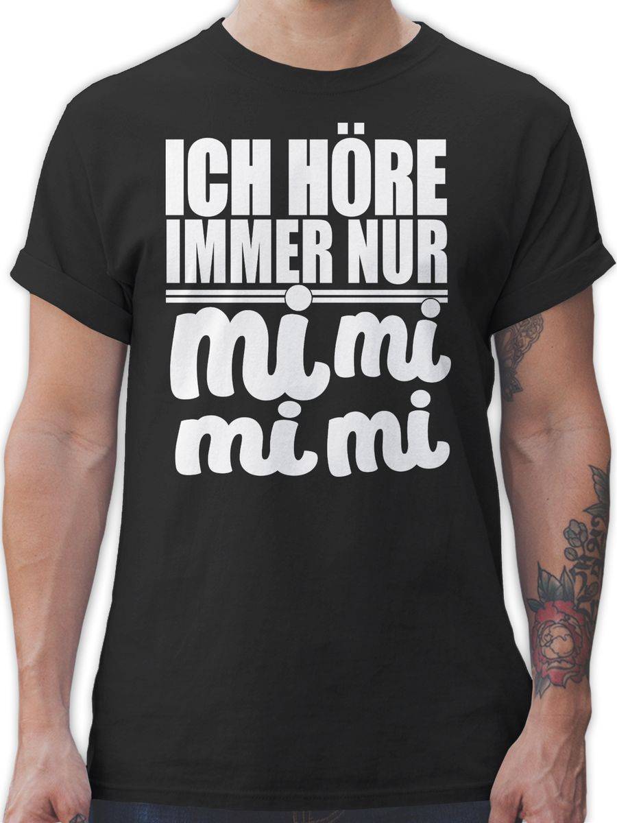 Shirtracer Ich höre immer nur mi mi mi - weiß: Tshirt Gym Bag Shirtracer
