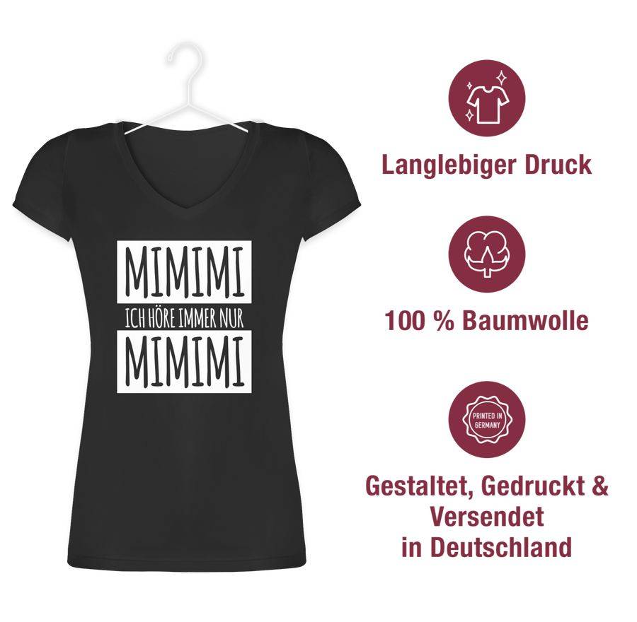 Shirtracer Ich Höre Immer Nur Mimimi Weiss Shirts & Mehr Shirtracer