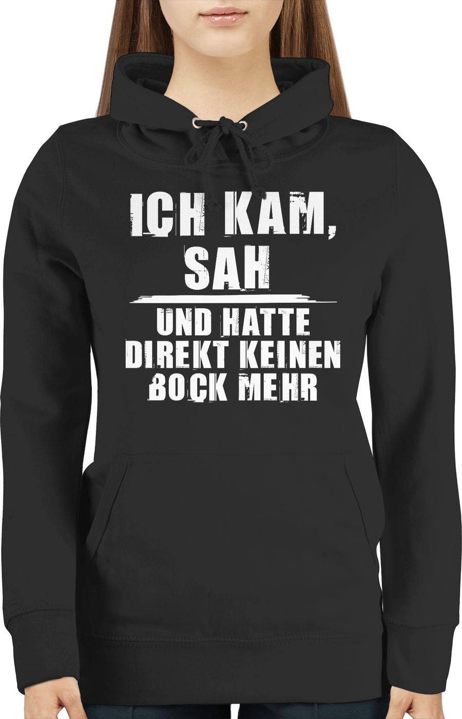 Shirtracer Ich Kam Sah Und Hatte Direkt Keinen Bock Mehr - Grunge Optik Weiß Shirts & Meh Shirtracer