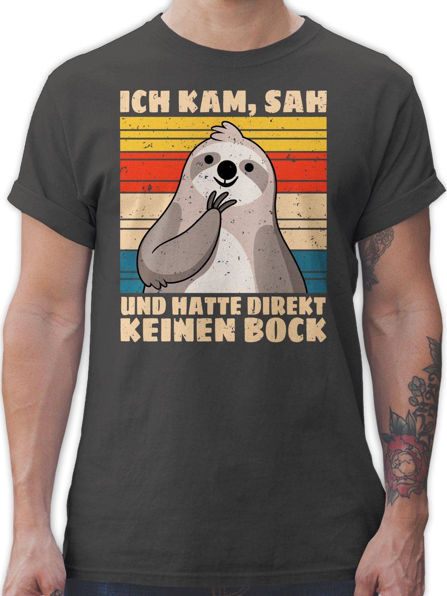 Shirtracer Ich kam, sah und hatte direkt keinen Bock: T-Shirt Gym Bag Shirtracer