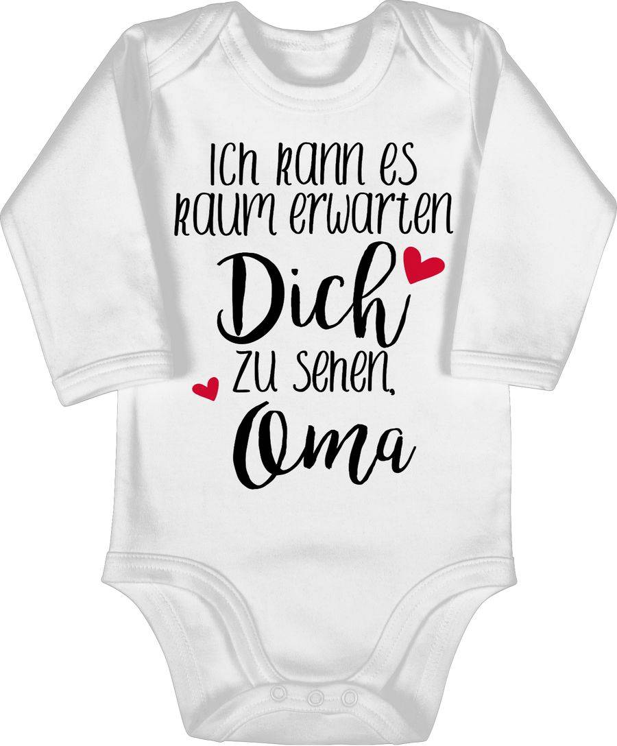 Shirtracer Ich kann es kaum erwarten dich zu sehen, Oma - schwarz Shirts & Mehr Shirtracer