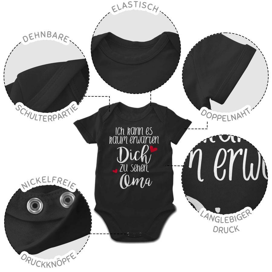 Shirtracer Ich Kann Es Kaum Erwarten Dich Zu Sehen, Oma - Weiß: Tshirt Gym Bag Shirtracer