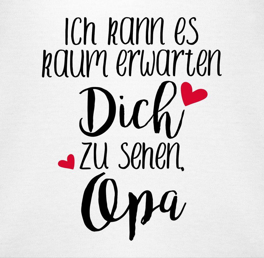 Shirtracer Ich Kann Es Kaum Erwarten Dich Zu Sehen, Opa - Schwarz: Tshirt Gym Bag Shirtracer