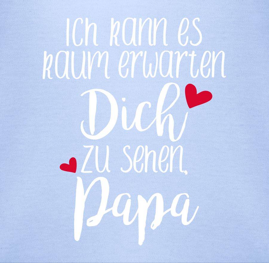 Shirtracer Ich Kann Es Kaum Erwarten Dich Zu Sehen, Papa - Weiß: T-Shirt Gym Bag Shirtracer