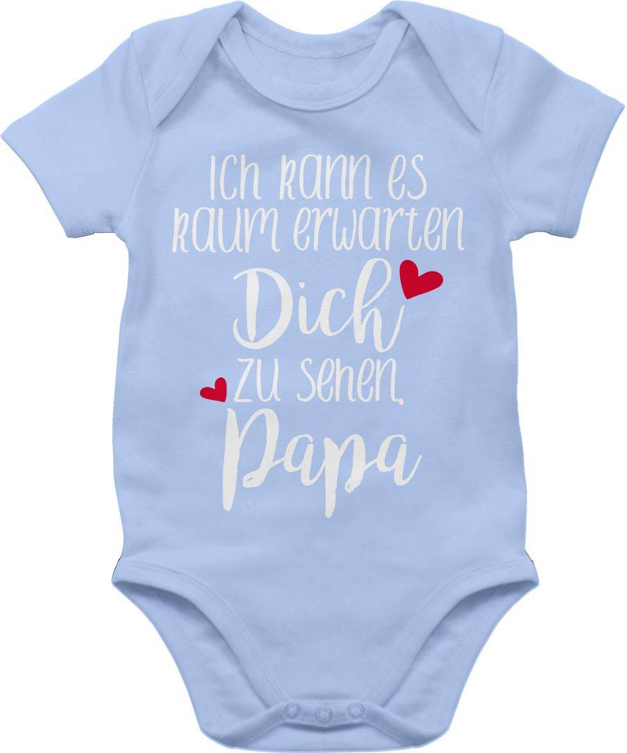 Shirtracer Ich kann es kaum erwarten dich zu sehen, Papa - weiß: T-Shirt Gym Bag Shirtracer