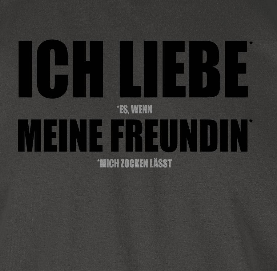 Shirtracer Ich Liebe Meine Freundin Zocken: T-Shirt Turnbeutel Shirtracer