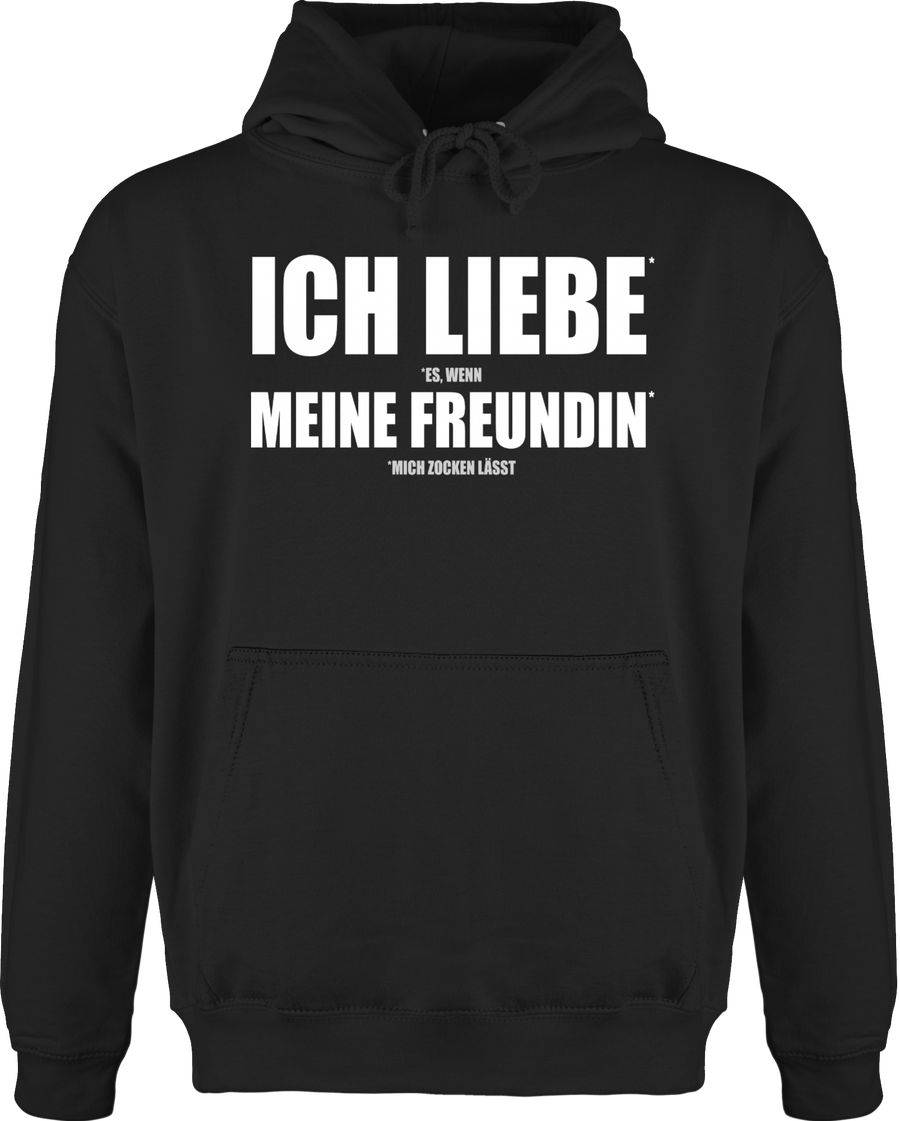 Shirtracer Ich liebe meine Freundin Zocken - weiß/grau Shirts & Mehr Shirtracer
