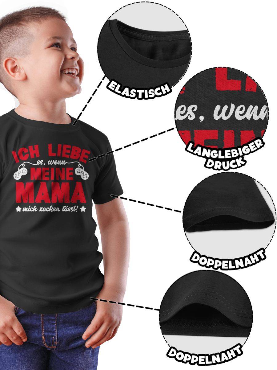 Shirtracer Ich Liebe Meine Mama - Weiß/rot Shirts & Mehr Shirtracer