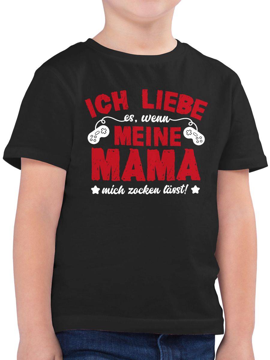 Shirtracer Ich liebe meine Mama - weiß/rot Shirts & Mehr Shirtracer