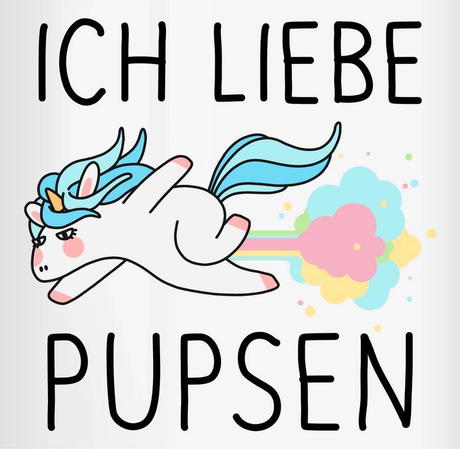 Shirtracer Ich Liebe Pupsen Einhorn: T-Shirt Rucksack Shirtracer