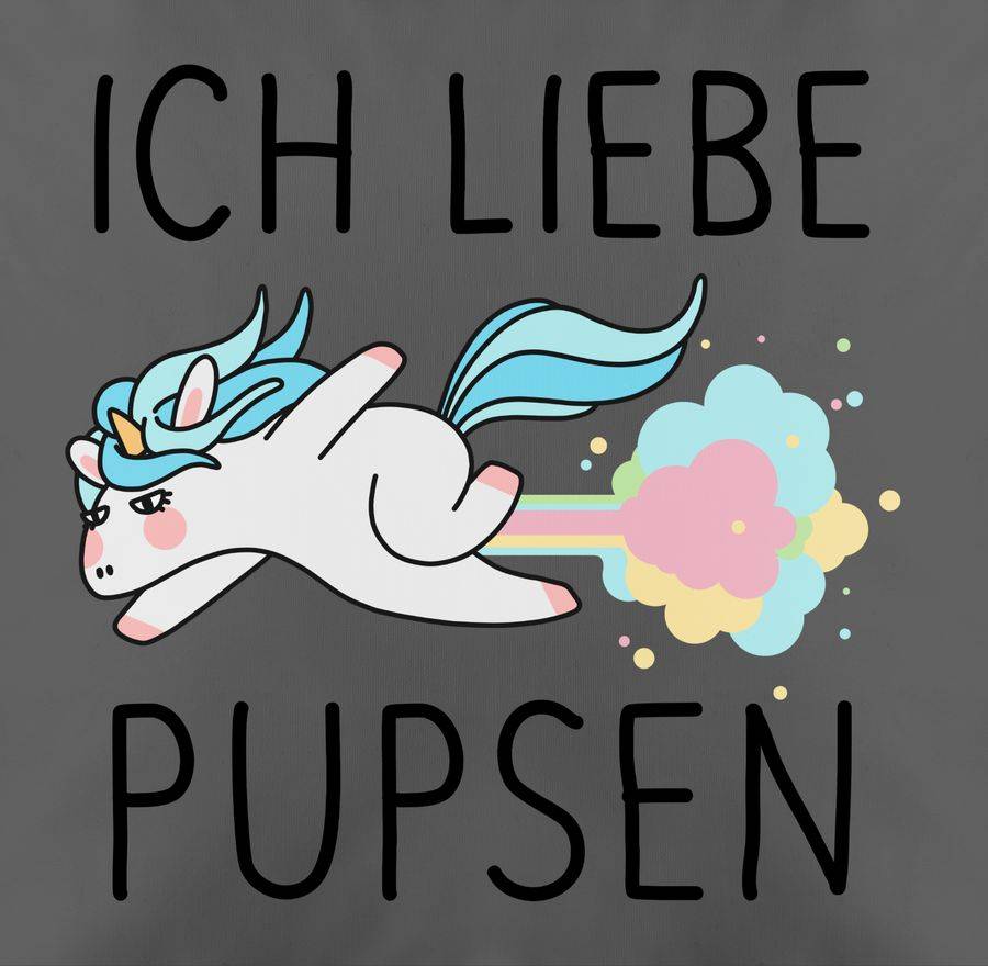 Shirtracer Ich Liebe Pupsen Einhorn: T-Shirt Rucksack Shirtracer