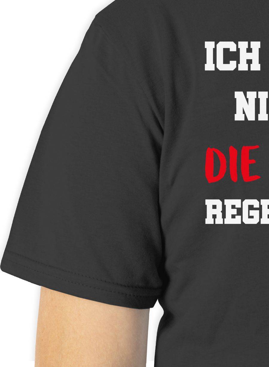 Shirtracer Ich Rege Mich Nicht Auf Die Anderen Regen Mich Auf Weiß: Tshirt Turnbeutel Shirtracer