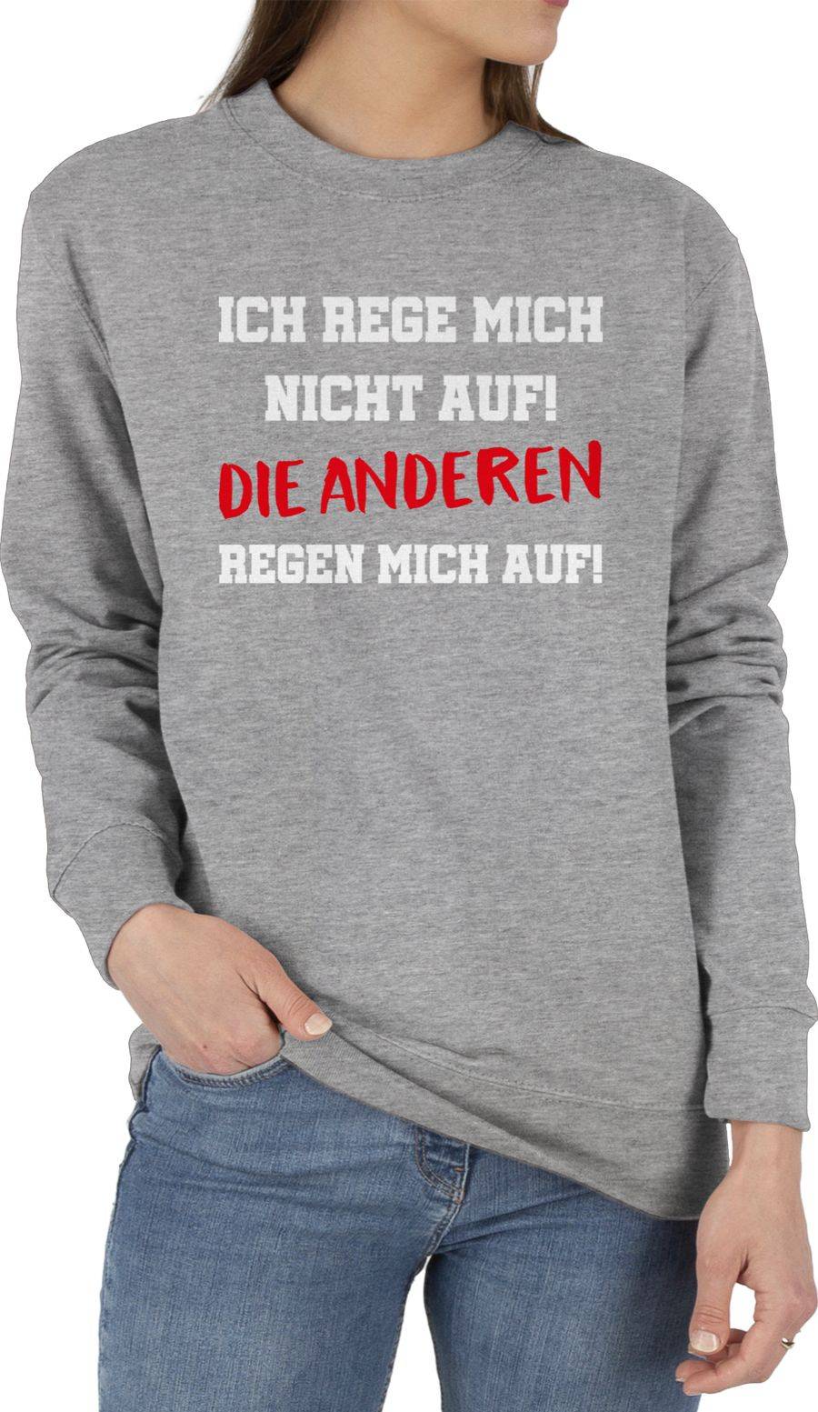 Shirtracer Ich Rege Mich Nicht Auf Die Anderen Regen Mich Auf Weiß: Tshirt Turnbeutel Shirtracer