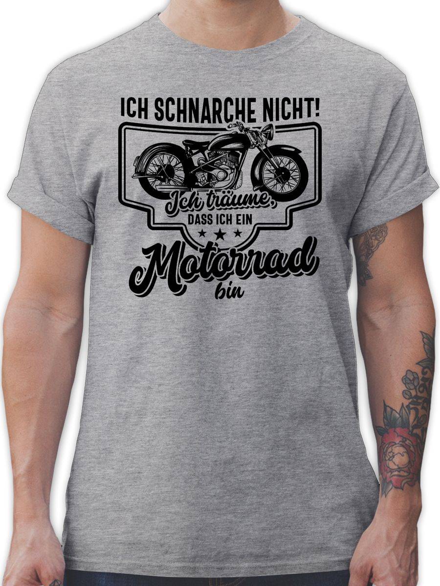Shirtracer Ich schnarche nicht ich träume dass ich ein Motorrad bin schwarz Shirts & Mehr Shirtracer