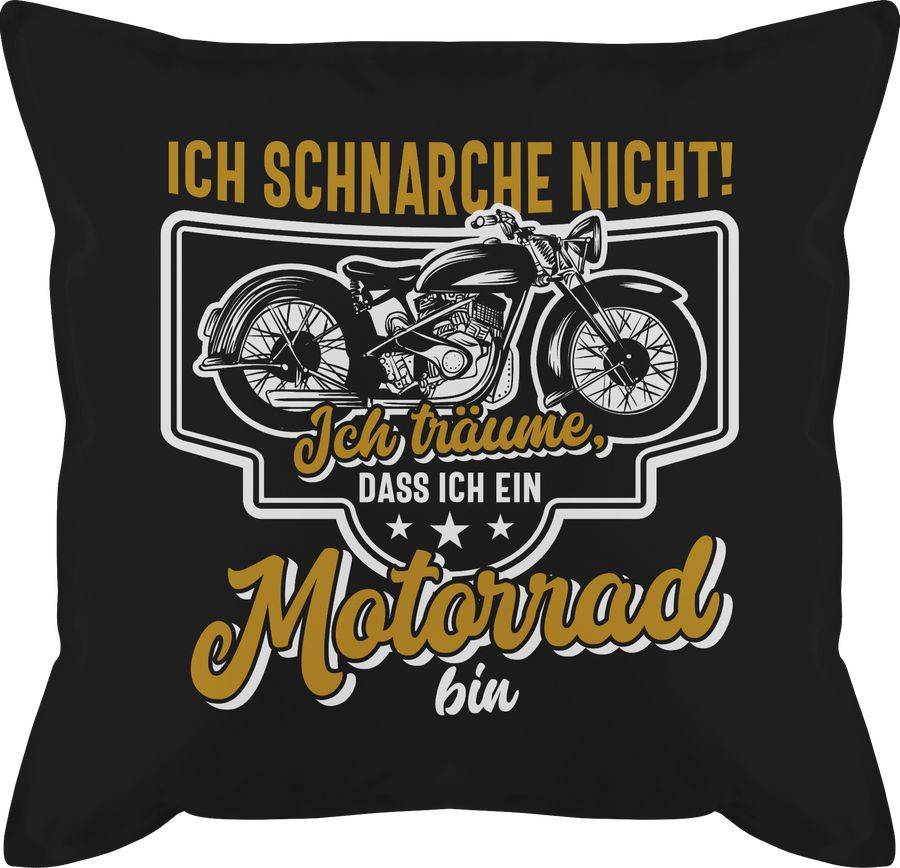 Shirtracer Ich schnarche nicht ich träume dass ich ein Motorrad bin weiß bunt Shirts & Me Shirtracer