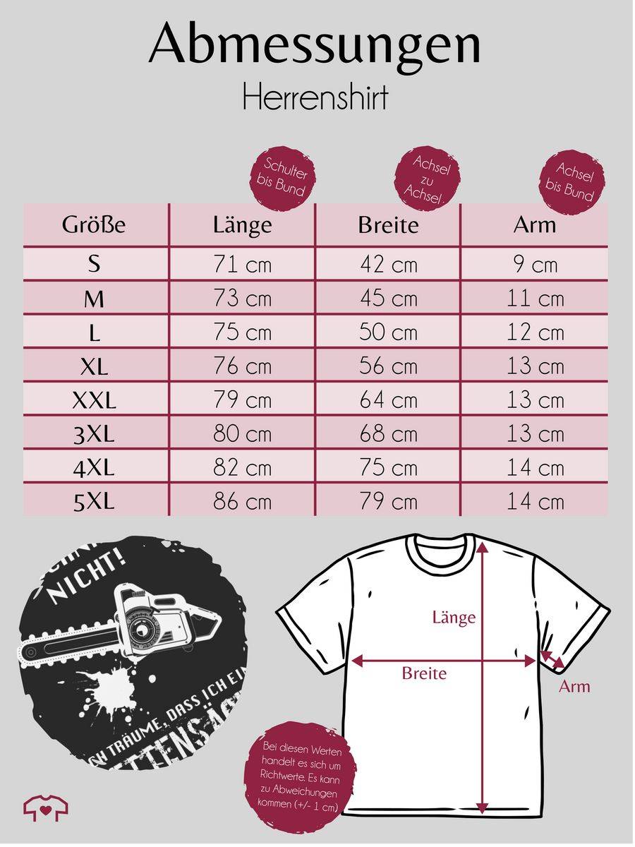 Shirtracer Ich Schnarche Nicht. Ich Träume Dass Ich Eine Kettensäge Bin Shirts & Mehr Shirtracer