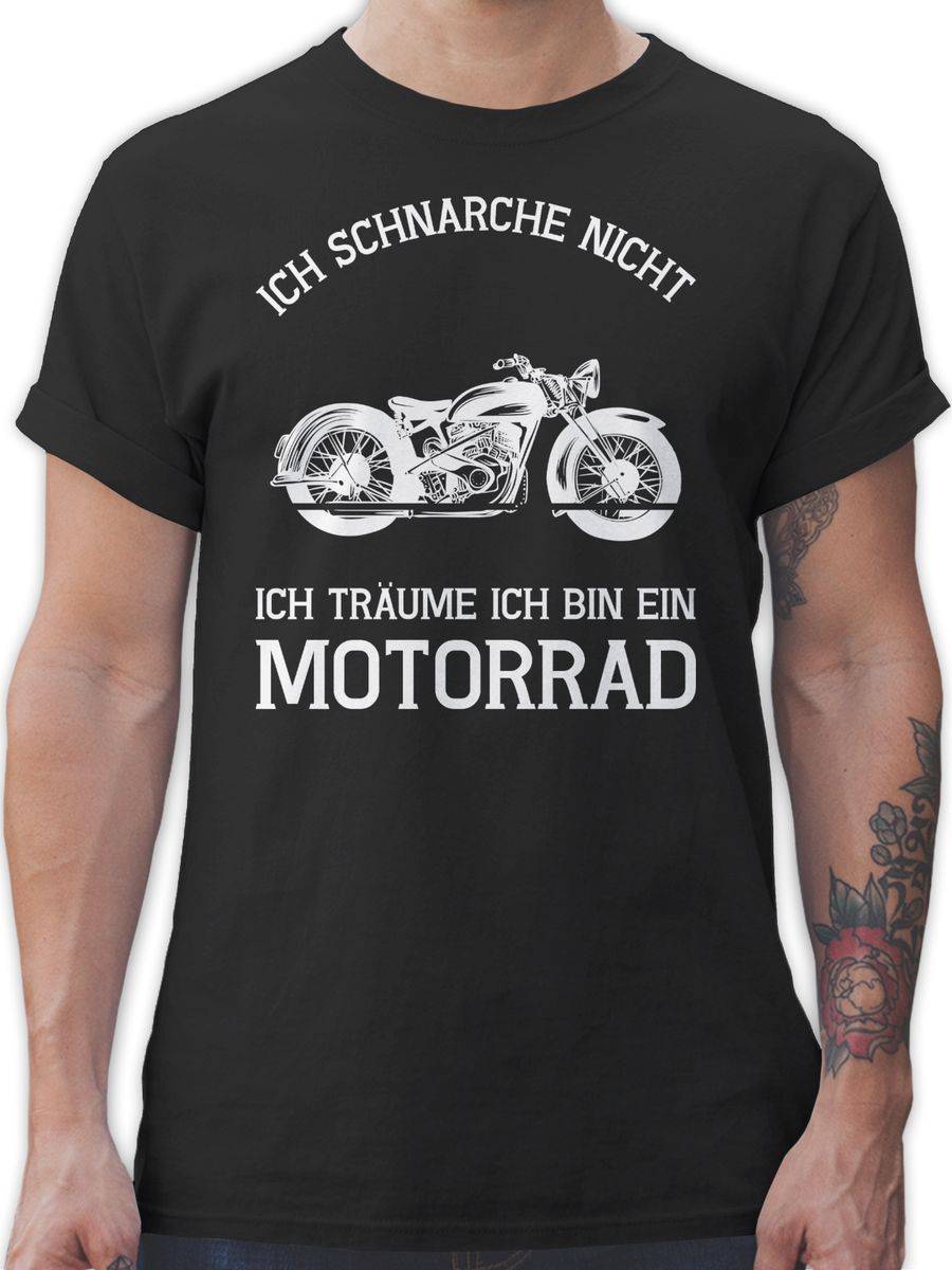 Shirtracer Ich schnarche nicht ich träume ich bin ein Motorrad Shirts & Mehr Shirtracer