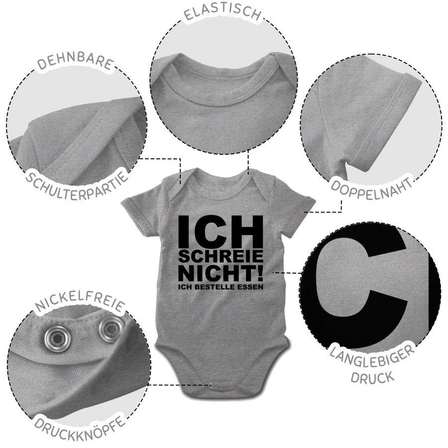Shirtracer Ich Schreie Nicht Ich Bestelle Essen - Schwarz Shirts & Mehr Shirtracer