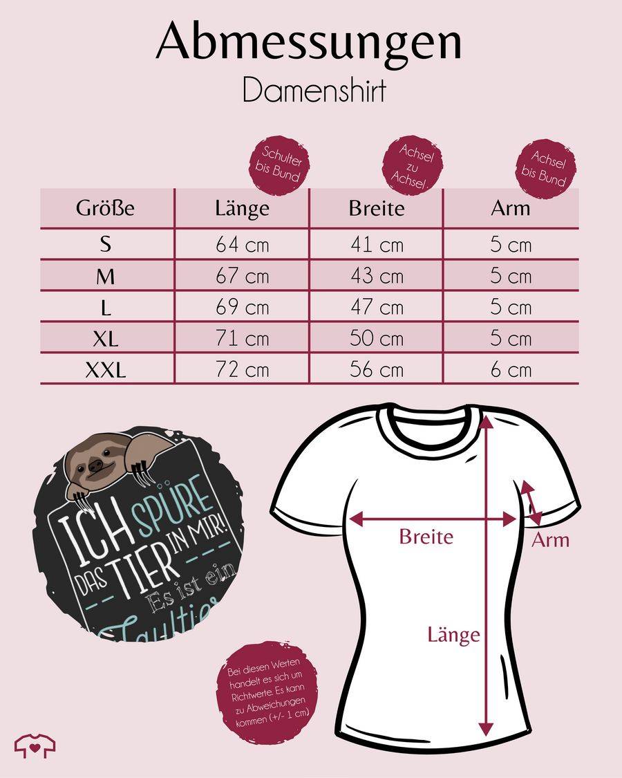 Shirtracer Ich Spüre Das Tier In Mir Es Ist Ein Faultier Shirts & Mehr Shirtracer