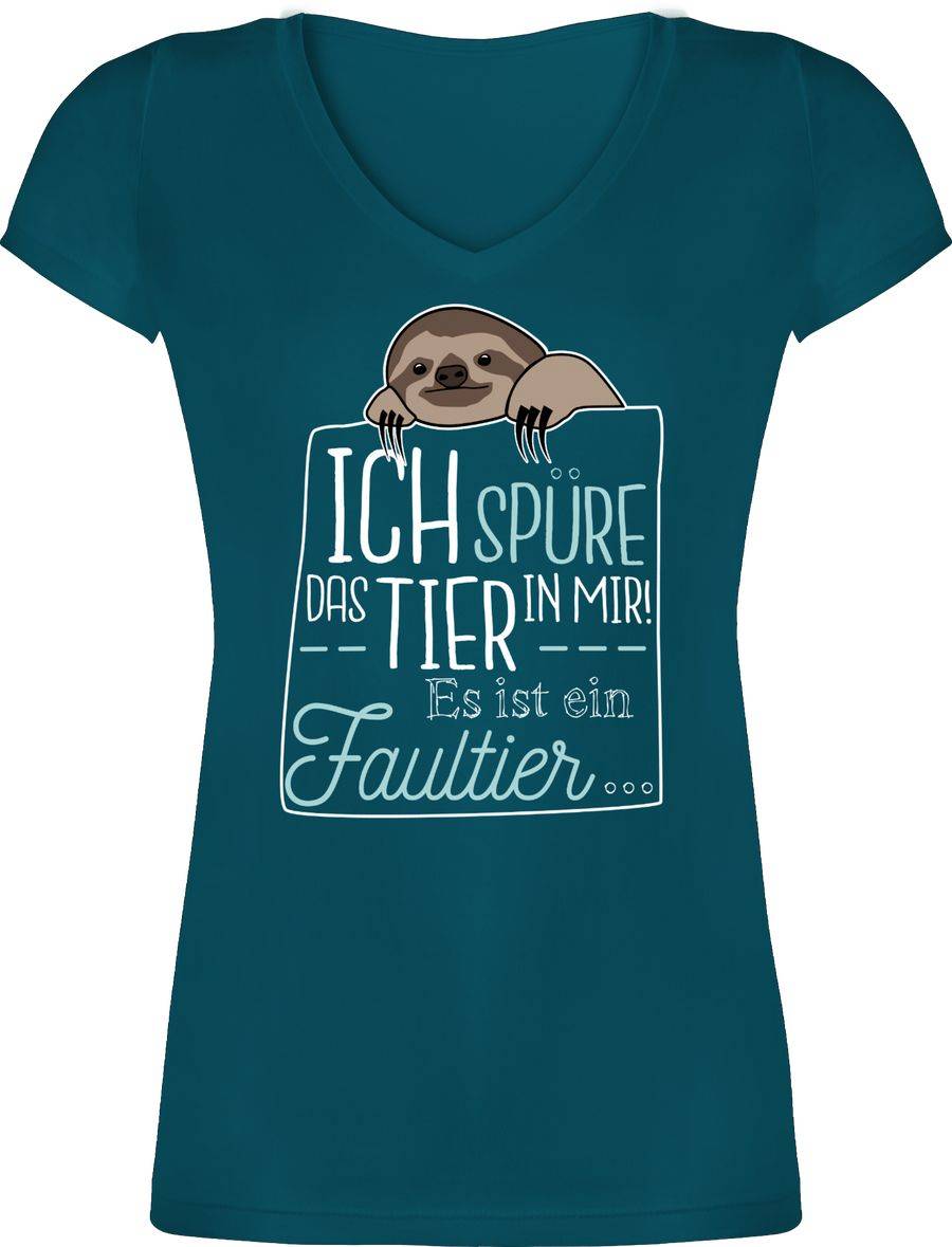 Shirtracer Ich spüre das Tier in mir es ist ein Faultier Shirts & Mehr Shirtracer
