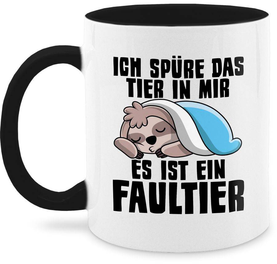 Shirtracer Ich spüre das Tier in mir, es ist ein Faultier: T-Shirt Rucksack Shirtracer