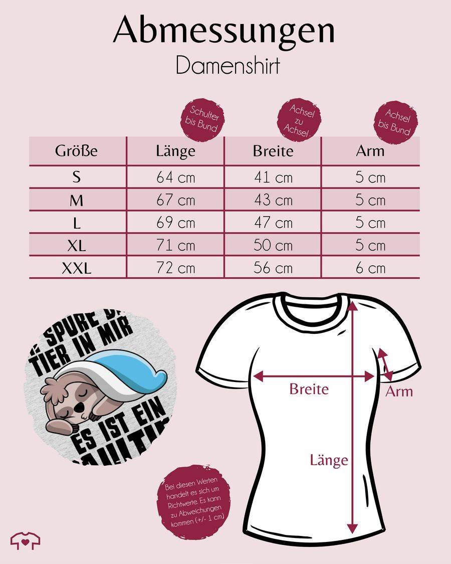 Shirtracer Ich Spüre Das Tier In Mir, Es Ist Ein Faultier: T-Shirt Rucksack Shirtracer