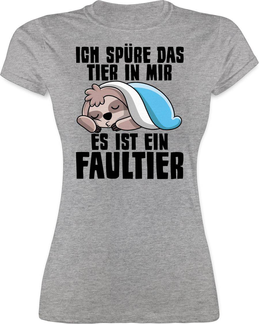 Shirtracer Ich spüre das Tier in mir, es ist ein Faultier: T-Shirt Rucksack Shirtracer