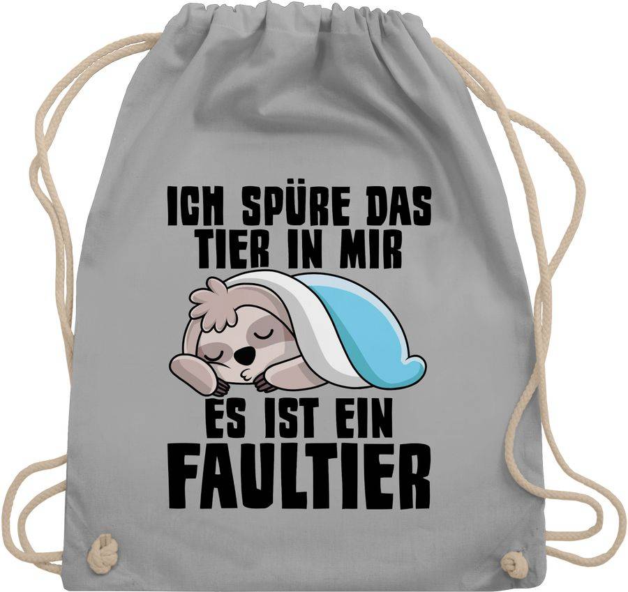 Shirtracer Ich spüre das Tier in mir, es ist ein Faultier: T-Shirt Rucksack Shirtracer