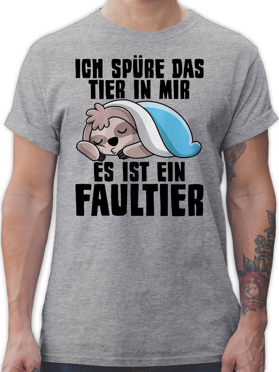 Shirtracer Ich spüre das Tier in mir, es ist ein Faultier: T-Shirt Rucksack Shirtracer