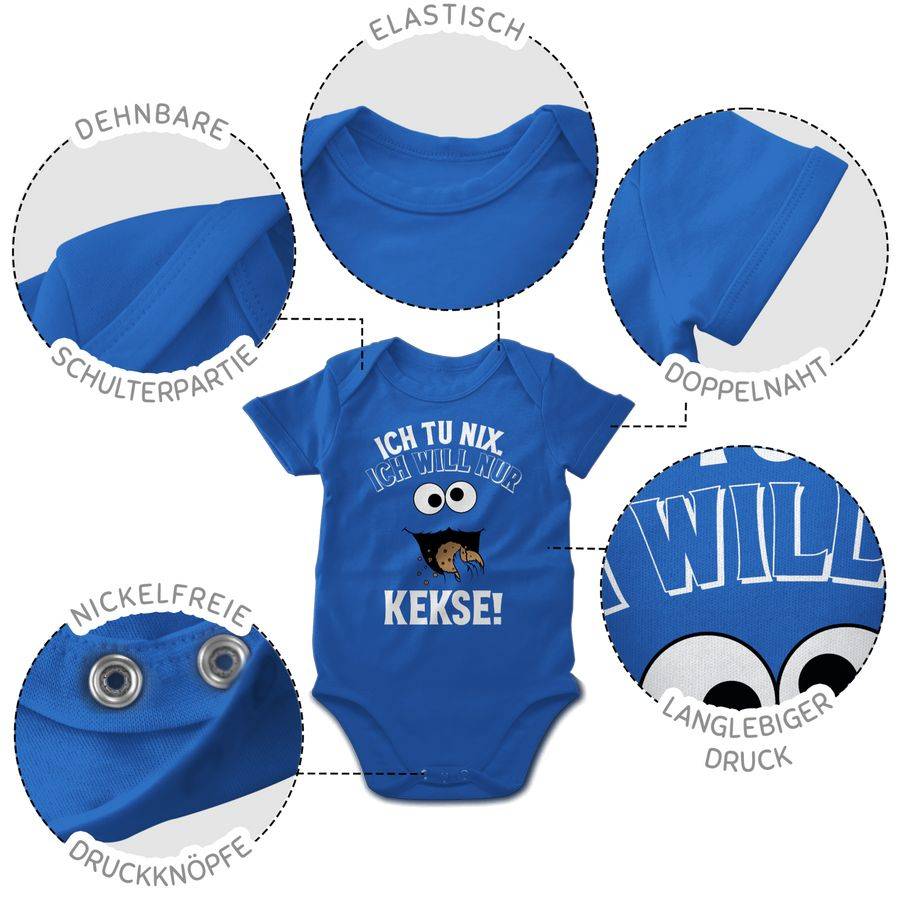 Shirtracer Ich Tu Nix. Ich Will Nur Kekse! - Weiß/schwarz Shirts & Mehr Shirtracer