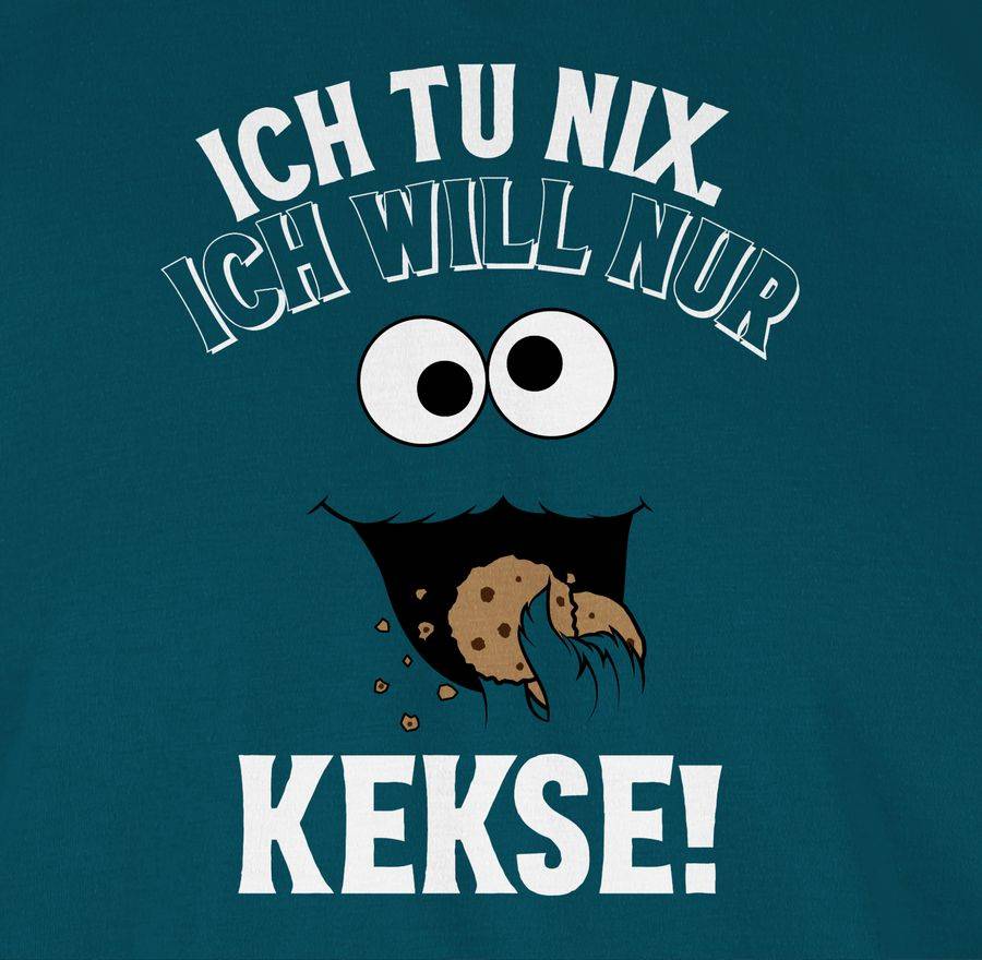 Shirtracer Ich Tu Nix. Ich Will Nur Kekse! - Weiß/schwarz Shirts & Mehr Shirtracer