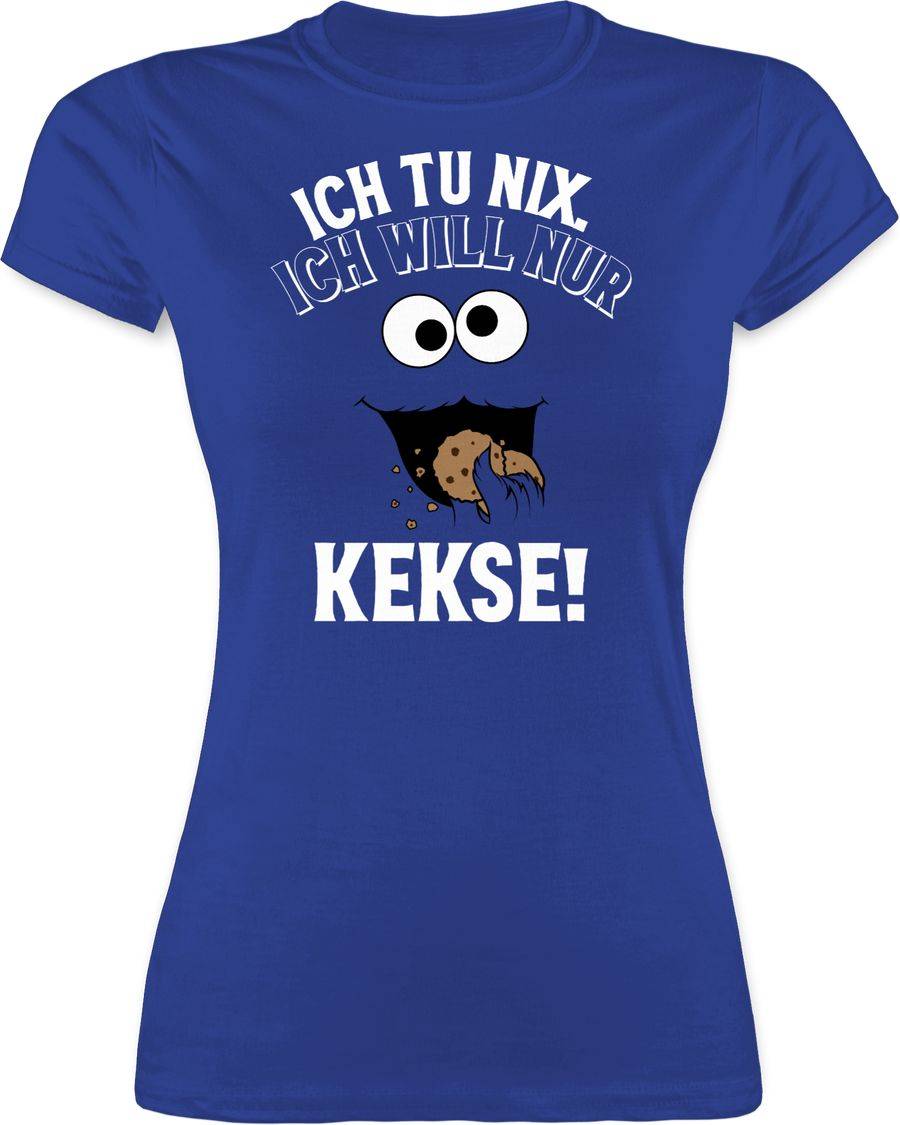 Shirtracer Ich tu nix. Ich will nur Kekse! - weiß/schwarz Shirts & Mehr Shirtracer