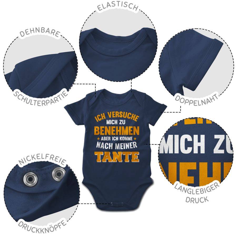 Shirtracer Ich Versuche Mich Zu Benehmen Aber Ich Komme Nach Meiner Tante Orange Shirts & Shirtracer